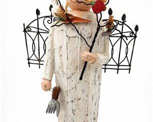 Lot 0463: Primitive Folk Art Garden Angel Figurine, 13 in. — current bid $5
