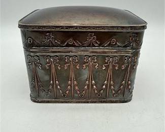 Lot 0489: English Silverplate on Copper Neoclassical Box (photo 6)