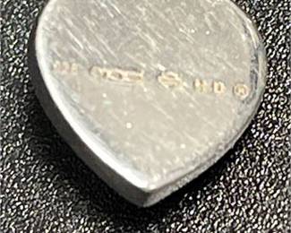 Lot 823: Harley-Davidson Sterling Silver Heart Drop Earrings (photo 3)