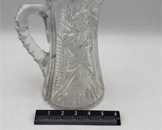 Lot 0220: American Brilliant Style Cut Glass Pinwheel Pitcher (photo 3)