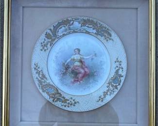 Lot 0320: Vienna-Style Porcelain Cabinet Plates in Frames, Set of 4 (photo 4)