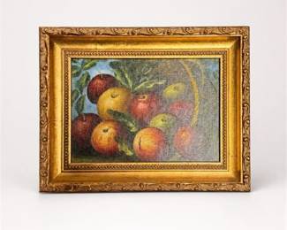 Lot 13: Framed Still-Life Print, Gilt Resin Frame, 7 × 9 in. — current bid $6