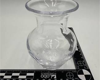 Lot 0844: Clear Glass Flared-Rim Bud Vase, Unmarked (photo 6)
