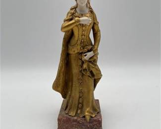 Lot 0033: Eugène Bernoud Gilt Bronze & Ivory Figure, 9.5"H (photo 6)