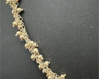 Lot 498: Gold-Tone Clustered Fringe Bead Necklace (photo 2)