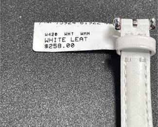 Lot 956: Coach Women's Signature "C" Dial Wristwatch, White Strap (photo 3)