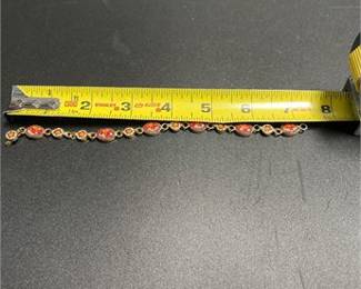 Lot 960: Italian Glass Micromosaic Floral Link Bracelet, Gilt Metal (photo 4)