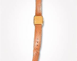 Lot 965: Seiko Caliber 6530 Gold-Tone Rectangular Dress Watch — current bid $5