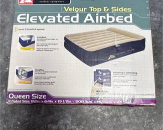 Lot 36: Ozark Trail Queen Elevated Velour Airbed, New in Box (photo 2)