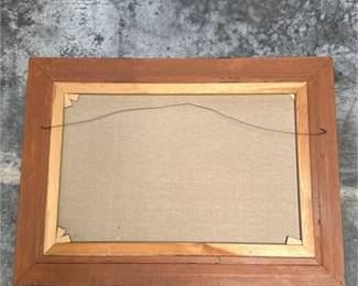 Lot 914: Oil on Canvas Sunset Coastal Seascape, Giltwood Frame (photo 2)