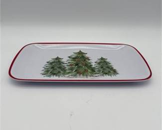 Lot 0383: Melamine Serving Tray, Pine & Pinecone Motif, 13.5"W (photo 5)