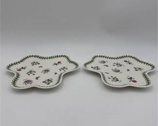 Lot 0533A: Portmeirion Botanic Garden Shamrock Dessert Plates, Set of 2 (photo 3)