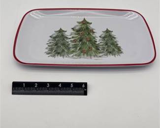 Lot 0383: Melamine Serving Tray, Pine & Pinecone Motif, 13.5"W (photo 4)