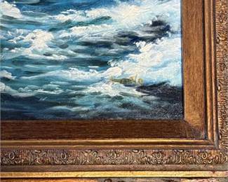 Lot 24: Oil on Canvas, Three-Masted Clipper Ship, Signed Angelo (photo 2)