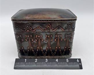 Lot 0489: English Silverplate on Copper Neoclassical Box (photo 4)