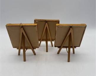 Lot 791: Miniature Hand-Painted Van Gogh Reproductions, Set of 3 (photo 2)