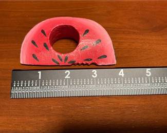 Lot 0276: Set of 21 Hand-Painted Wooden Watermelon Napkin Rings (photo 2)