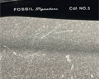 Lot 959: Fossil Signature Black Acetate Oval Sunglasses w/ Case (photo 6)
