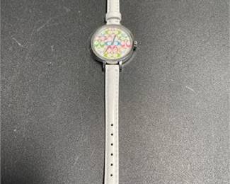 Lot 956: Coach Women's Signature "C" Dial Wristwatch, White Strap (photo 2)
