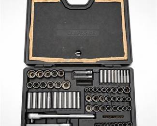 Lot 33: Craftsman Mechanic's Tool Set with Molded Case — current bid $11