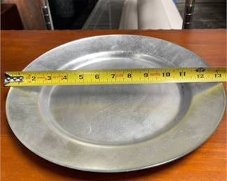 Lot 799: Williams-Sonoma Silver-Leaf Charger Plate, 13 in. (photo 4)