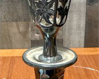 Lot 287: Art Nouveau Silver Overlay Cut-Glass Decanter (photo 5)