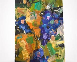 Lot 932: Jose Trujillo "Juicy Grapes" Oil on Canvas, 9×12 in — current bid $5