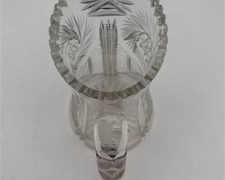 Lot 0220: American Brilliant Style Cut Glass Pinwheel Pitcher (photo 4)