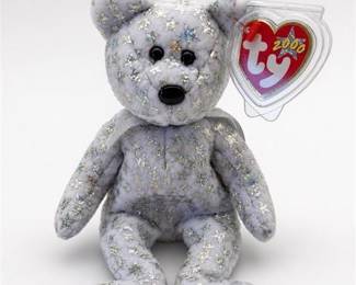 Lot 844: Ty Beanie Baby "The Beginning" Bear, 2000, in Case — current bid $7