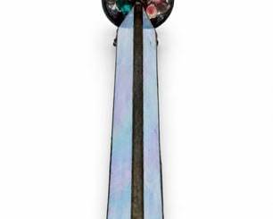 Lot 0245: Handmade Iridescent Art Glass Kaleidoscope, Unmarked — current bid $8