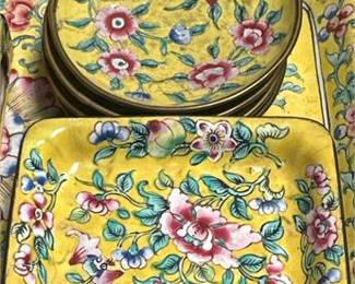 Lot 0422: Chinese Canton Enamel Copper Smoking Set, 20th C. (photo 5)