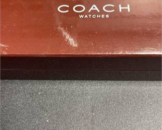 Lot 955: Coach Women's Square Stainless Steel Watch with Canvas Strap (photo 2)