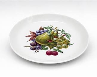 Lot 0530A: Naaman Israel Porcelain Dessert Plate, Fruit Transfer — current bid $5