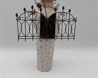 Lot 0463: Primitive Folk Art Garden Angel Figurine, 13 in. (photo 5)