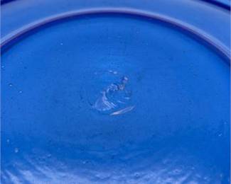 Lot 0019: Hand-Blown Cobalt Blue Glass Charger, 12" (photo 6)