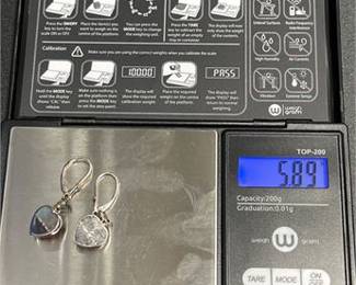Lot 823: Harley-Davidson Sterling Silver Heart Drop Earrings (photo 5)