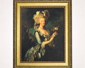 Lot 793: Framed Reproduction Print After Vigée Le Brun, 1999 — current bid $9