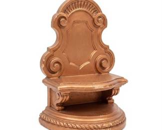 Lot 0305: Gilt Plaster Rococo Revival Wall Bracket Shelf (photo 2)