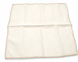 Lot 0923: Set of Six Ivory Linen Napkins with Gimp Braid — current bid $5