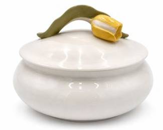 Lot 0535A: Goebel West Germany Porcelain Covered Bowl, Tulip Finial — current bid $5