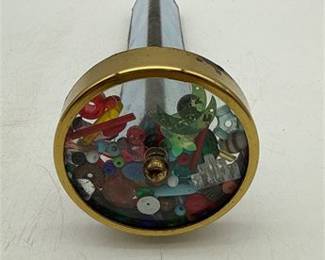 Lot 0245: Handmade Iridescent Art Glass Kaleidoscope, Unmarked (photo 3)