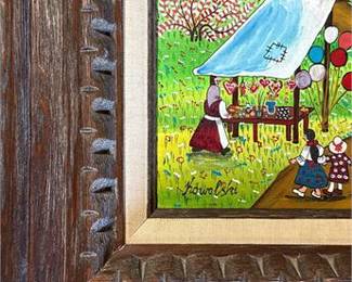Lot 0953: Kowalski Oil on Canvas, East European Village Scene (photo 3)
