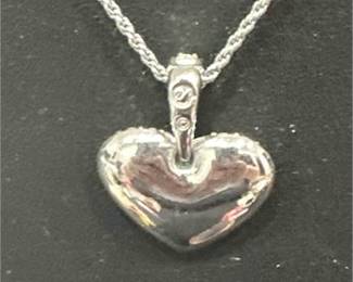 Lot 494: Swarovski Crystal Pavé Heart Pendant Necklace (photo 3)