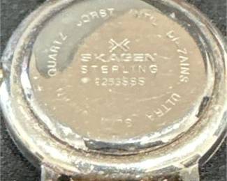 Lot 667: Skagen Denmark Sterling Silver Ladies Quartz Watch (photo 4)