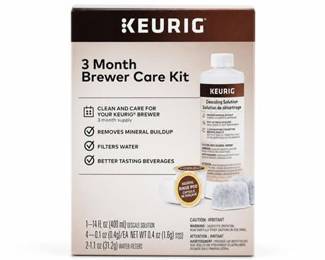 Lot 0242: Keurig 3-Month Brewer Care Kit, Open Box — current bid $5