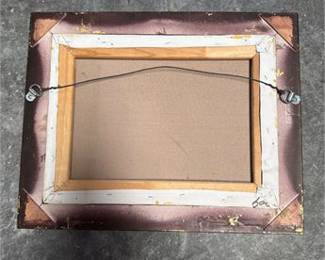 Lot 797: Impasto Oil on Canvas, Mediterranean Harbor, Gilt Frame (photo 2)