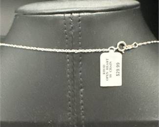 Lot 496: Helzberg Rhodium-Plated Sterling Silver Heart Necklace (photo 2)