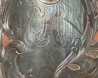 Lot 287: Art Nouveau Silver Overlay Cut-Glass Decanter (photo 4)
