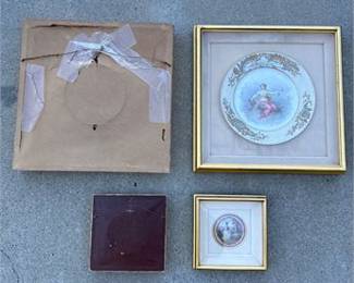 Lot 0320: Vienna-Style Porcelain Cabinet Plates in Frames, Set of 4 (photo 3)