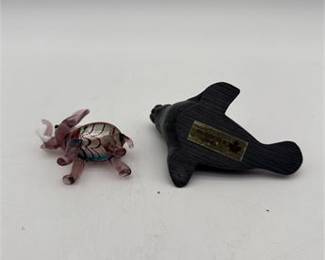 Lot 0208: Canadian Composite Seal & Lampwork Glass Elephant, 2 Pcs (photo 4)